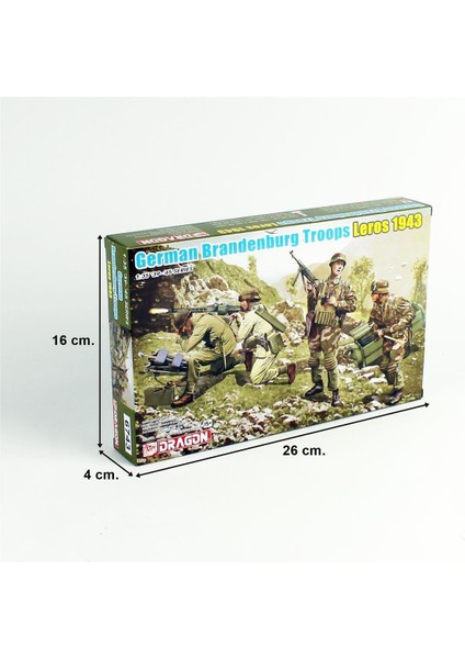 6743 1/35 Ölçek, Alman Branderburg Birlikleri (Leros 1943) Asker Figürleri Plastik Model Kiti
