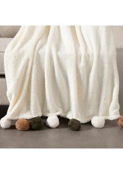 Ponponlu Diz Üstü Battaniye Multı 130X160 modelleri