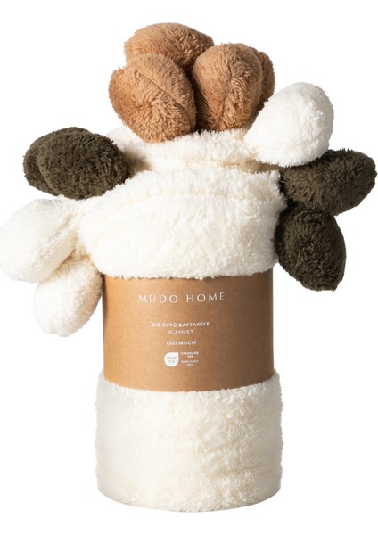 Ponponlu Diz Üstü Battaniye Multı 130X160 indirimleri