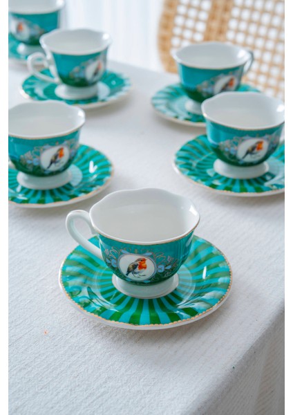 Lumiere 6 Kişilik Porselen Kahve Fincan Takımı - 90 ml modelleri