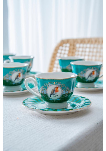 Lumiere 6 Kişilik Porselen Kahve Fincan Takımı - 90 ml fırsatları