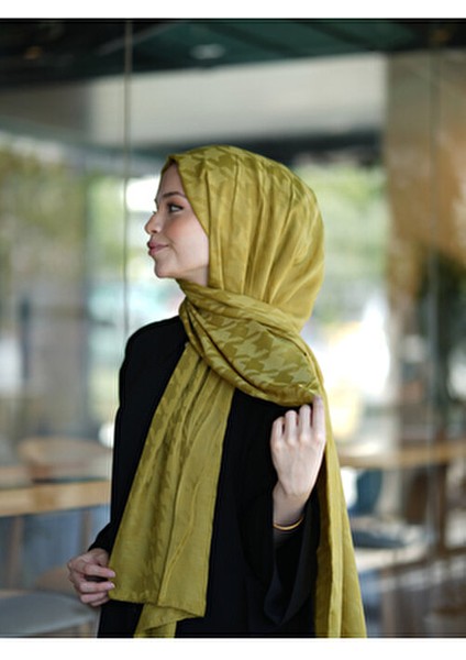 Kazayağı Desen Jakar Şal Pamuklu Kolay Şekil Alan Ürün Kadınlar İçin