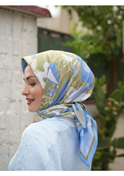 Lavinya Desen Pamuklu Soft Eşarp Kolay Şekil Alan Ütü İstemeyen 90x90 cm Kadın Aksesuarı