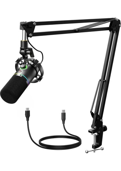 Mv-8 Siyah Rgb Işıklı USB Oyuncu Yayıncı ve Podcast Için Uyumlu Condenser Mikrofon fiyatları