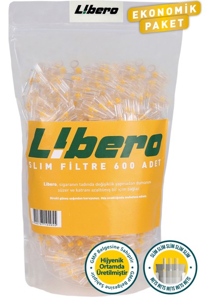 Slim Ekonomik Paket Sigara Ağızlığı Filtresi 600 Adet