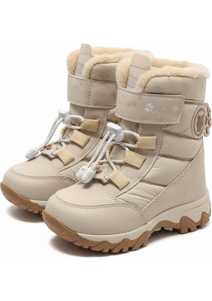 Ndors Kız Çocuk Bot Dayanıklı Dış Malzeme Fermuarlı Bağcıklı Kaymaz Rahat Outdoor Taban fırsatları