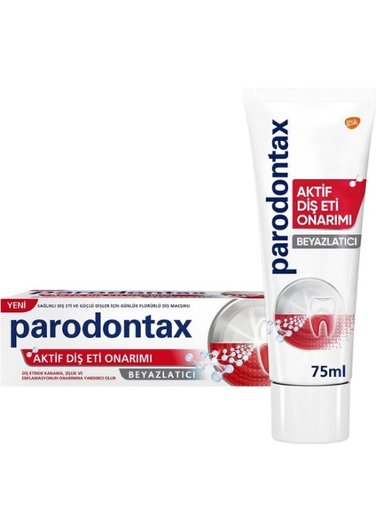 Paradontax Diş Eti Onarıcı Beyazlatıcı Diş Macunu 75 ml