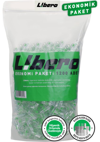 Klasik Ekonomik Paket Sigara Ağızlığı Filtresi 1200 Adet