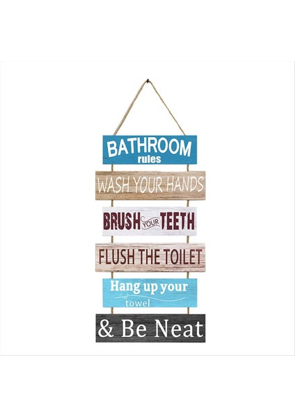 Ofis Banyosu Için Ilham Verici Duvar Sanat Dekoru, Ahşap Rustik Asılı Motivasyonel Duvar Sanat Dekorasyon Işareti (Yurt Dışından)