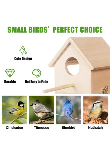 Açık Kuş Evleri Şeffaf Ahşap Kuş Ev Dışarısı, Asılı Kuş Evi (Yurt Dışından) fırsatları