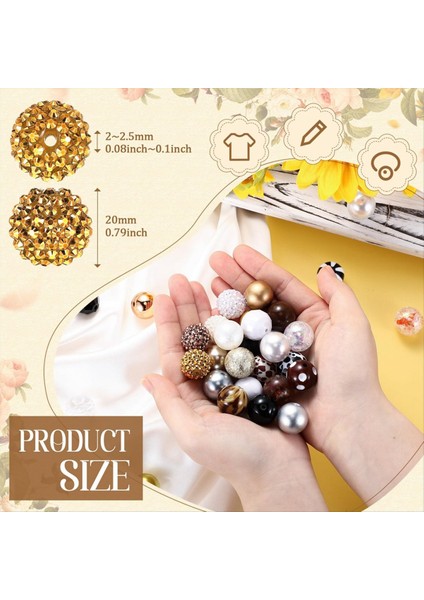 100 Adet Kalem Için 20MM Boncuklar Kalemler Için Rhinestone Boncukları Boncuklu Anahtar Zincirleri Diy Zanaat Kalem Mücevher Yapım Malzemeleri (Yurt Dışından) fiyatları