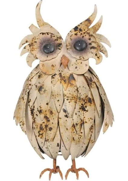 Bahçe Baykuşu Süsleri, El Yapımı Kütük Hayvan Asılı, Avrupa Tarzı Bahçe Noel Asılı (Yurt Dışından)