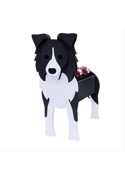 Çizgi Film Evcil Köpek Flowerpot Monte Edilebilir Köpek Saksı Pot Evcil Köpek Irkları Bahçe Potu Diy Çiçek Ekici Ev Dekor Süs, B (Yurt Dışından)