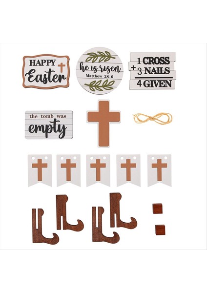 Paskalya Terozlu Tepsi Dekorasyon Seti Beyaz Güvercin Masa Üstü Ahşap Zanaat 2024 Tatil Partisi Malzemeleri Ev Masaüstü Dekoru (Yurt Dışından)