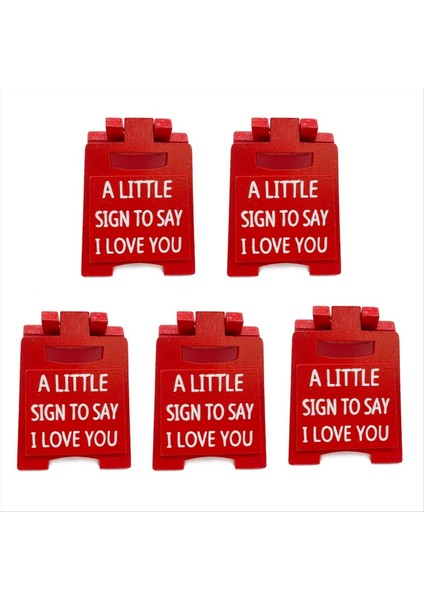 Seni Seviyorum Küçük Işaret, Aşk Teması Mini Işaret Dekorasyonu, Romantik Aşk Dili Işareti Plak, Ev Ofis Masası Dekorasyonu (Yurt Dışından)
