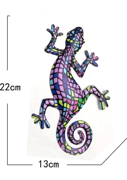 Metal Gecko Duvar Sanat Dekor Kertenkele Sanat Açık Arka Bahçe Için Asma Evde Veranda Çim Çit Süslemeleri Duvar - E (Yurt Dışından) modelleri