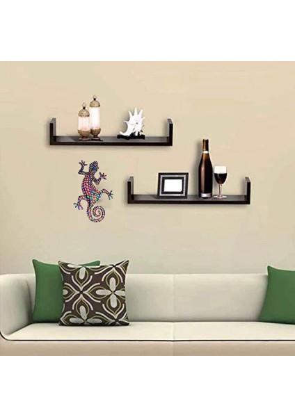 Metal Gecko Duvar Sanat Dekor Kertenkele Sanat Açık Arka Bahçe Için Asma Evde Veranda Çim Çit Süslemeleri Duvar - E (Yurt Dışından) fırsatları