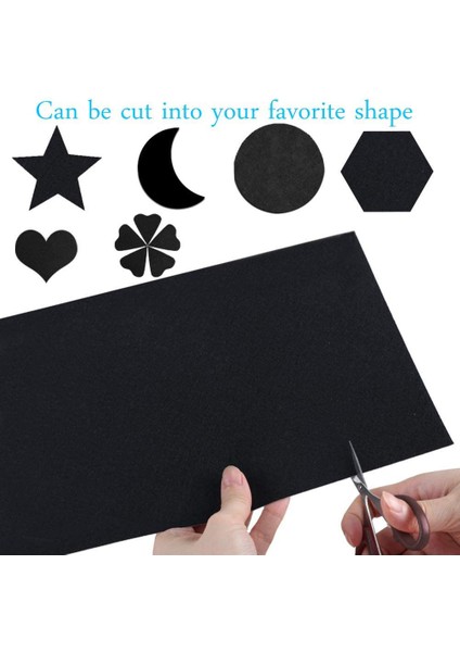 2pcs Kendinden Yapışkan Keçe Kumaş, Yumuşak Kadife Çekmece Astarı, Sanat ve El Sanatları Için Dıy Kadife Kumaş, Mücevher Kutusu Keçe Astar, Siyah (Yurt Dışından) modelleri