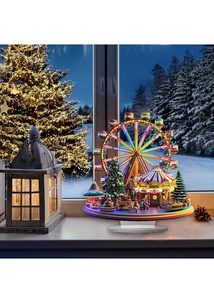 Akrilik Noel Özel Şekli Ferrisweel Masaüstü Süsler 2d Masaüstü Dönüşü Ev Ofis Kitaplık Için Dekor (Yurt Dışından) fiyatları