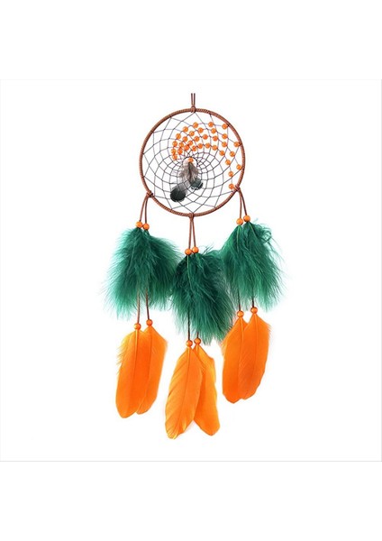Dream Catcher Dreamcatcher-Kaz Tüyü ve Hindi Tüyü ile Sıcak Sonbahar, Ev Yatak Odası Dekoru Için El Yapımı (Yurt Dışından)