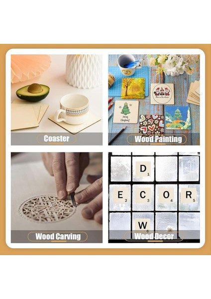 80 Adet Bitmemiş Ahşap Parçalar 4x4 Inç Boş Ahşap Kareler Dıy El Sanatları, Boyama, Gravür, Tatil Dekoru, Bardak Altlıkları Için (Yurt Dışından) indirimleri