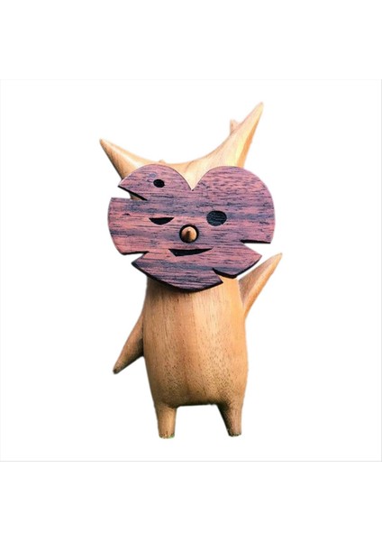 Korogu Ailesi Ahşap Tahıl El Sanatları Dekorasyonu Yeni Komik Ifade Reçine Malzeme Oyma Ev Dekor-B (Yurt Dışından)