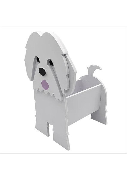 Çizgi Film Evcil Köpek Flowerpot Monte Edilebilir Köpek Saksı Pot Evcil Köpek Irkları Bahçe Potu Diy Çiçek Ekici Ev Dekor Süs, C (Yurt Dışından)