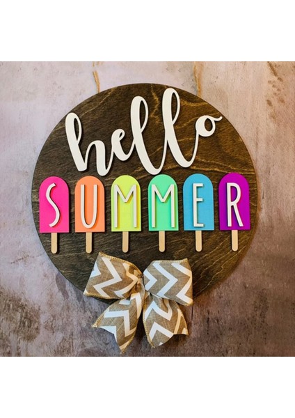 3D Mevsimsel Işaret, Merhaba Işaret Mevsim Dekoru Yaz Işareti Çiftlik Evi Yuvarlak Hoş Geldiniz Kapı Işareti Ev Dekoru (Yurt Dışından) fırsatları