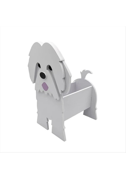 Çizgi Film Evcil Köpek Flowerpot Monte Edilebilir Köpek Saksı Çoklu Evcil Köpek Irkları Bahçe Pot M (Yurt Dışından)