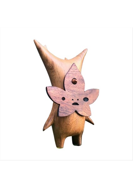 Korogu Ailesi Ahşap Tahıl El Sanatları Dekorasyonu Yeni Komik Ifade Reçine Malzeme Oyma Ev Dekor-C (Yurt Dışından)