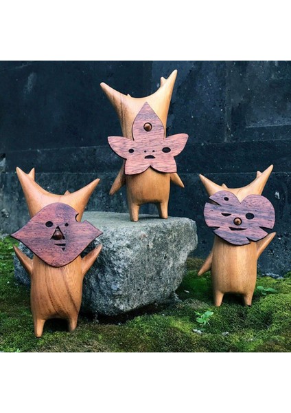 Korogu Ailesi Ahşap Tahıl El Sanatları Dekorasyonu Yeni Komik Ifade Reçine Malzeme Oyma Ev Dekor-C (Yurt Dışından) fiyatları