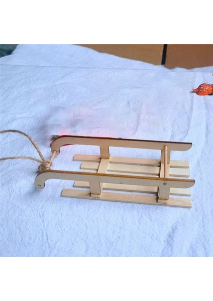 5pcs Noel Dekor Yemek Masası Dekor Ev Dekor Ahşap Dekor Ahşap Kızak Mini Ahşap Noel Süslemeleri (Yurt Dışından) fırsatları