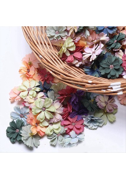 50PCS Ipek Papatya Başı Mini Ev Düğün Dekorasyon Diy Karalama Defteri Noel Çelenk Başlıkları Yapay Papatya Başları (Yurt Dışından) fiyatları