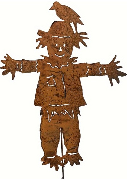 Scarecrows Bahçe Pay, Metal Bahçe Işareti Sonbahar Cadılar Bayramı Şükran Günü Açık Dekorasyon Korkuları Veranda Için Heykel (Yurt Dışından)