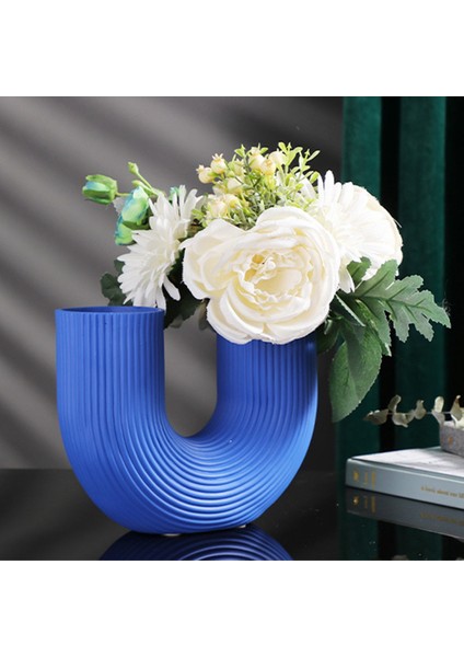 U Şekil Vazo Estetik Çiçek Vazo Modern Kurutulmuş Çiçekler Reçine Flowerpot Cachepot Çiçekler Için Ofis Ev Dekorasyon A (Yurt Dışından) indirimleri