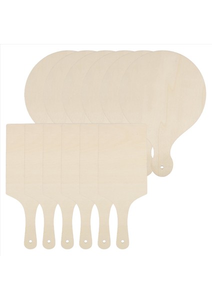 12PCS Mini Ahşap Kesme Tahtaları Tutamalı Ahşap Kesme Tahtası Ev Mutfak Yemek Dekoru Için Bitmemiş Tahsiler (Yurt Dışından)