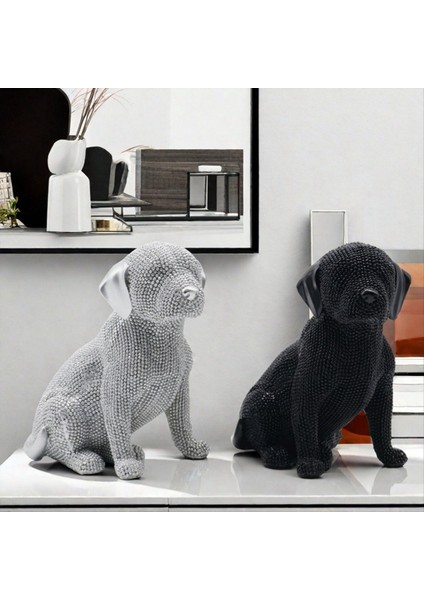 Nordic Modern Lüks Yeni Ürün Noktası Boncuklar Labrador Ev Hayvan Köpek Dekorasyon Reçine Zanaat Süsleri B (Yurt Dışından) indirimleri