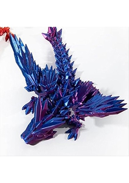 3D Baskılı Taş Ejderha Gradyan Üst Düzey Figür Çevre Dostu Kristal Ejderha Modaya Gizli Oyuncak Figürü, Mor (Yurt Dışından) fırsatları