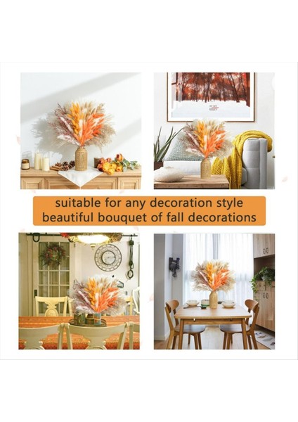 Sonbahar Dekor Pampas Çim 100PCS Buket Ev Dekoru Uzun Ömürlü Kuru Çiçekler Buket Kamış Tavşan Kuyruk Buket Dekorasyon (Yurt Dışından) fırsatları