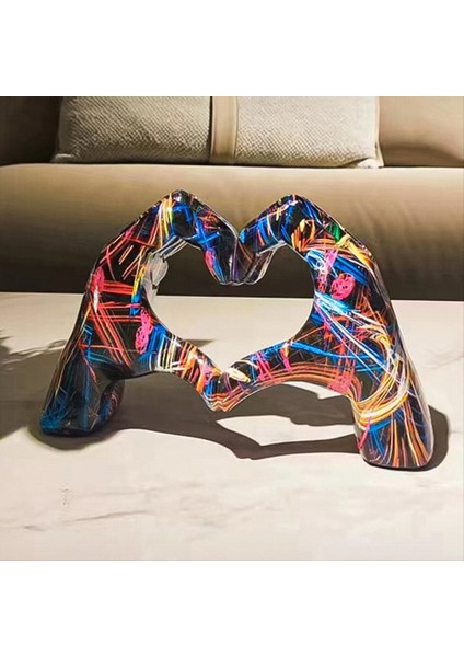 Renkli Jest Dekorasyonu, Aşk Parmak Heykeli Modern, Modern Sanat Heykel Kişiselleştirilmiş Parmak Ev Dekorasyonu, Bir (Yurt Dışından) modelleri