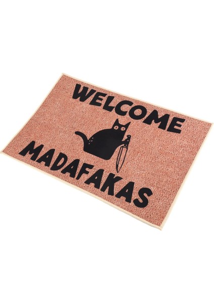 Dark Cat Hoş Geldiniz Madafakas Tam Baskı Posa Oormat Eğlenceli Puafat Ev Dekor Mutfak Banyo Dekor Insanlara Eğlenceli Ver (Yurt Dışından) modelleri