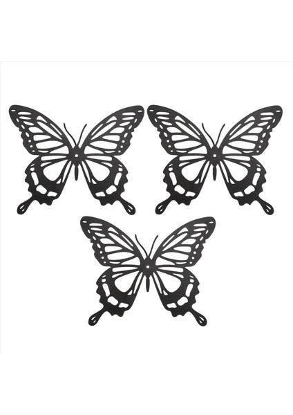 3pcs Kelebek Metal Duvar Dekor Siyah Kelebek Metal Duvar Asılı Dekor Çiftlik Evi Rustik Ev Ofis Yatak Odası Dekor (Yurt Dışından) modelleri