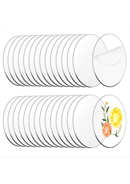 Cadılar Bayramı Noel Süsü Dıy Craft (6 Inç) Için 30 Adet Akrilik Çemberler, Yuvarlak Akrilik Boşluklar Yuvarlak Diskler Yuvarlak (Yurt Dışından)