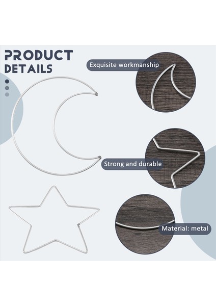 Moon Star Dream Catcher Metal Hoop Yüzükler Çember Macrame Için Dıy Craft Dream Catcher Yapan Ev Duvar Asma Dekorasyon (Yurt Dışından) indirimleri