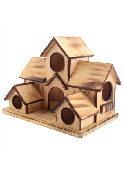 Dış 6 Delikli Ahşap Kuş Evi, Ahşap Kuş Evi Avlu Arka Bahçe Dekorasyonları (Yurt Dışından) modelleri