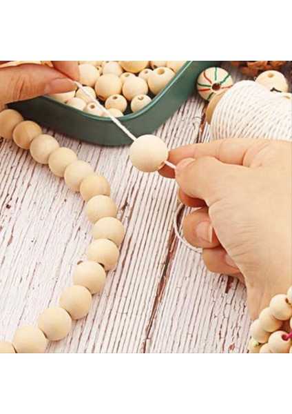 El Sanatları Için Ahşap Boncuklar, Ahşap Boncuklar Çelenk Ev Dekoru Makrome Kiti Yuvarlak Ahşap Boncuklar Uygun Diy Mücevher Yapımı (Yurt Dışından) indirimleri
