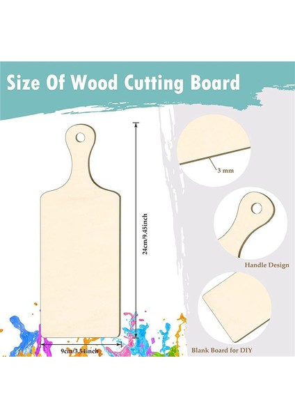Pürüzsüz Yüzey Dayanıklı Ahşap Diy Doğrama Tahtası Mutfak Dekorasyon Mutfak Aletleri 12 Paketi (Yurt Dışından) fırsatları