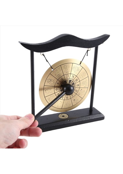 Masaüstü Gong - Feng Shui Pirinç Gong Stand ve Mallet, Hassas Çin Ev Dekoru, Çin Zodyak ile Masaüstü Süsleme (Yurt Dışından) fırsatları