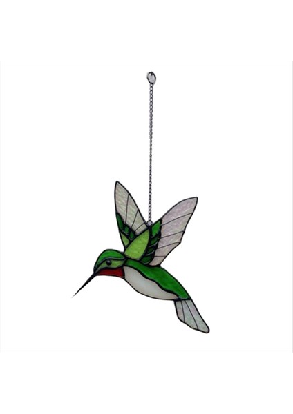 Kuş Vitray Pencere Asılı El Yapımı Ev Dekoru Kuş Dekorasyonu Bahçe Penceresi Asılı (Yurt Dışından)
