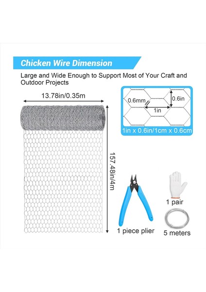 Tavuk Teli Örgü 13.7 x 157 Gümüş Çiçek Tavuk Teli Kümes Hayvanları Netting Altıgen Galvanizli Pvc Kaplı Tel Örgü (Yurt Dışından) indirimleri